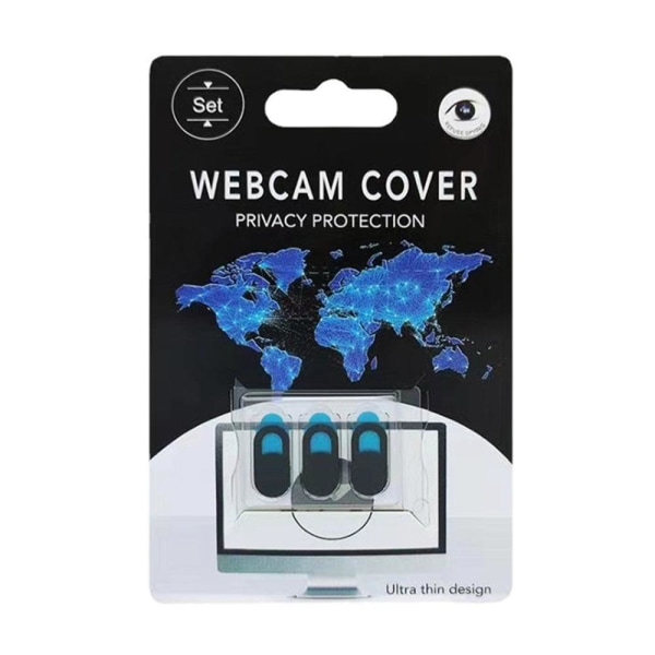 3-Pack beskyttelse for webkamera - Webkameradeksel - Spionbeskyttelse Black one size