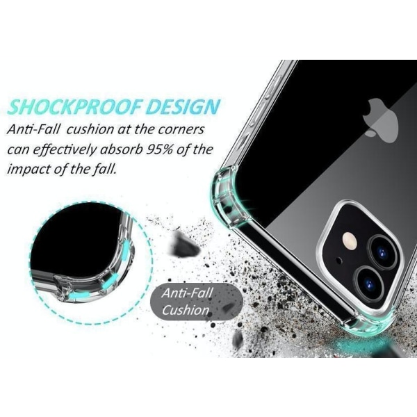iPhone 15 Pro Max- Silikon støtsikkert deksel ekstra støtsikkert Transparent
