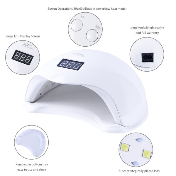 48w UV/LED-lampe med timerfunksjon - SØN 5