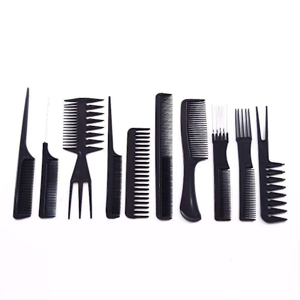 10st kammar olika former - Kit - Professional Comb Set Svart