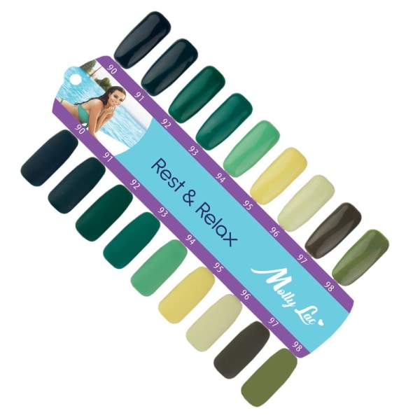 Mollylac - Geelilakka - Rest & Relax - Nr92 - 5g UV geeli/LED Green