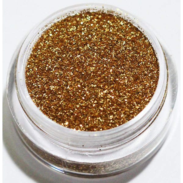 Negleglitter - Finkornet - Gyldenbrun - 8ml - Glitter Gold