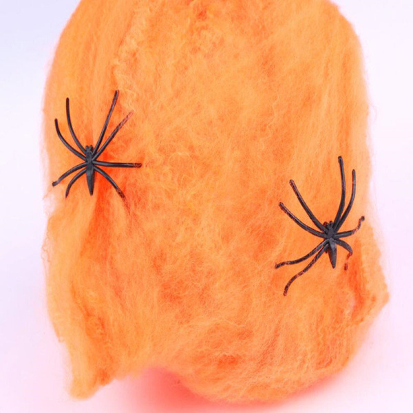 Halloween - Spider Web / Spider Web med 2 Edderkopper Green