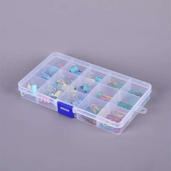 Förvaringsbox med 15-fack - 17,4 x 9,8 cm - Organizer Transparent