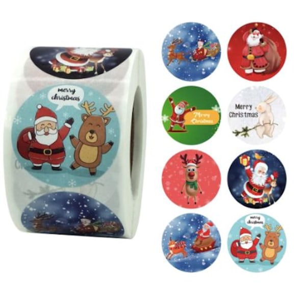 500st julstickers stickers klistermärken - Juldekorationer multifärg