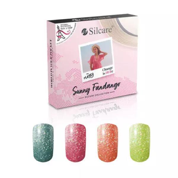 4 kpl - Geelilakka - Flexy - Sunny Fandango setti UV geeli/LED Multicolor