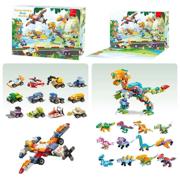Leikkiautot ja dinosaurukset - Joulukalenteri 2023 Multicolor