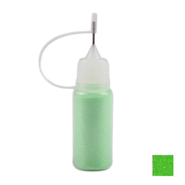Negleglitter - Havfrue i puffflaske - Grønn - 10ml - Glitter Green