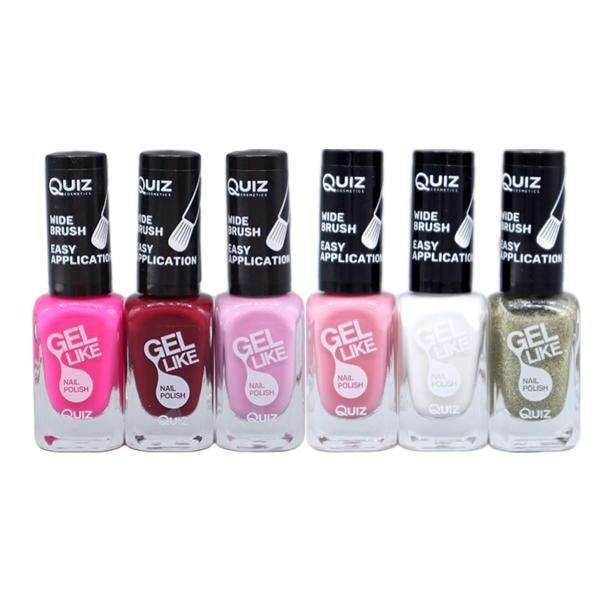 6st nagellack, nail polish - Set  - multifärg