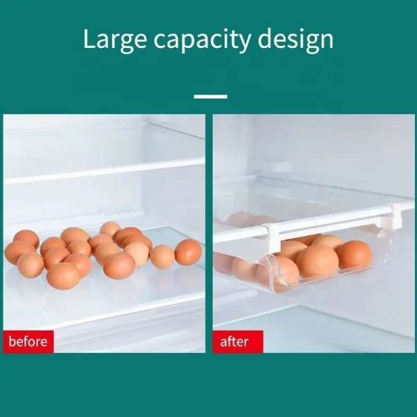 Eggbeholdere for kjøling - Hold eggene dine friske og organiserte Transparent