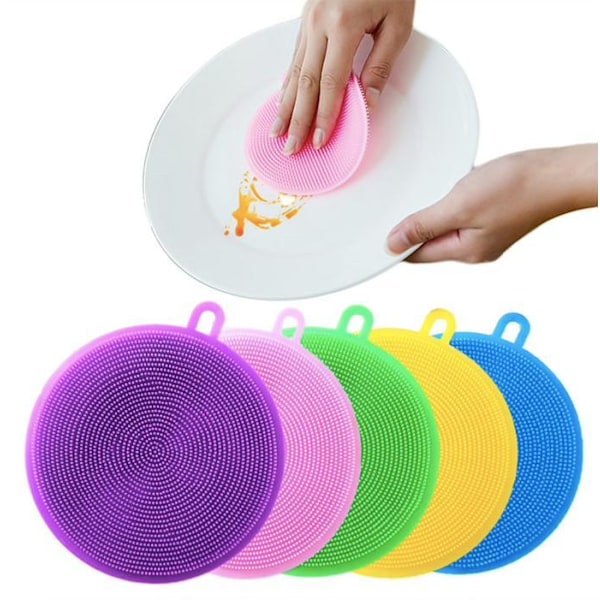 Disksvamp i silikon - Magnic Silicone Dish Sponge Washing multifärg