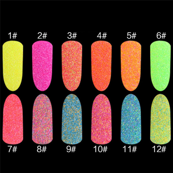 Nagelglitter - Candy suger nail - Finkornigt Coral - Nr 7