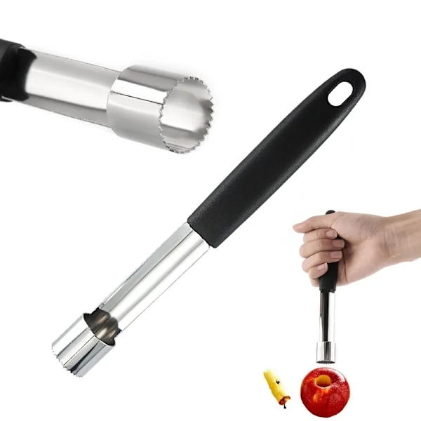Apple Corer i rustfritt stål - Enkel og effektiv fjerning av kjerner Silver