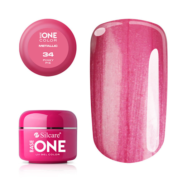 Base one - Metallic - Pinky pie 5g UV gel Pink