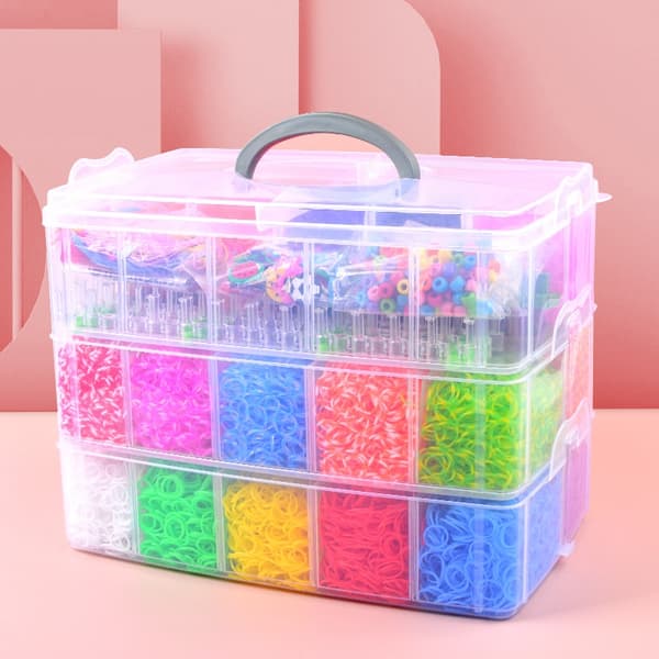 Mega kit Loom Bands - 4500 kpl tarvikkeineen Multicolor