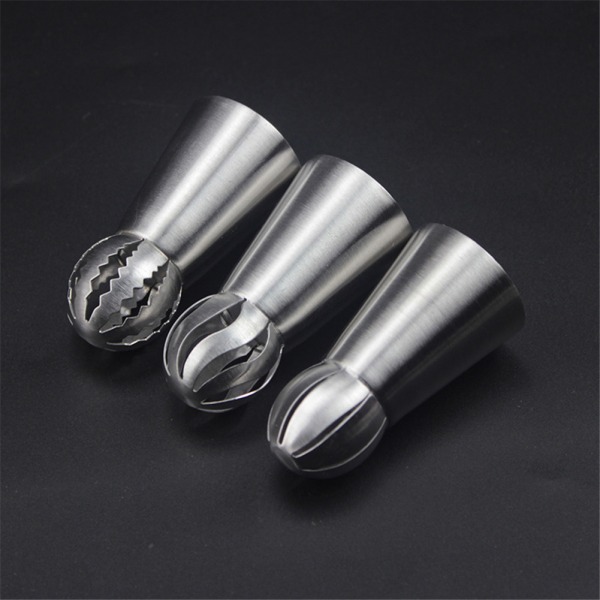 3st stora spritstyllar / tyllar - Rostfritt stål Silver