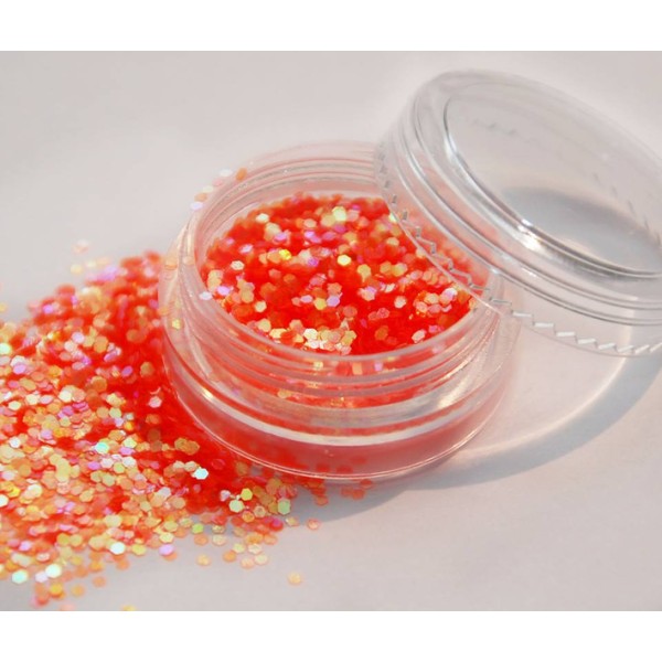 Glitter sekskant 7. Orange