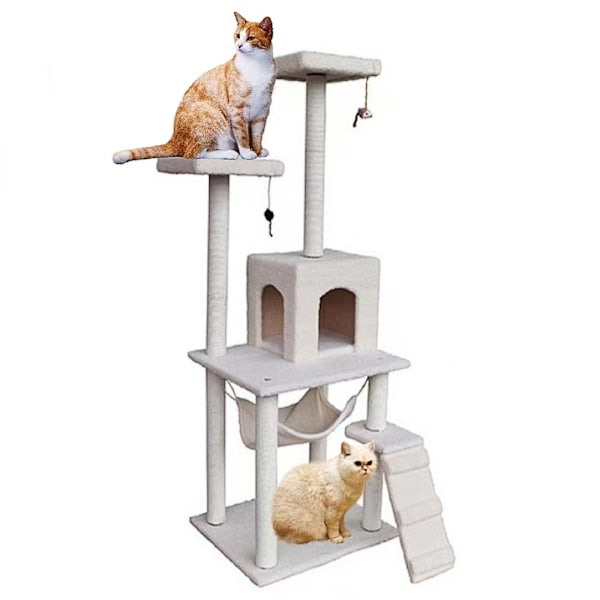Katträd - 158cm - Klöspelare - Klösmöbel Beige