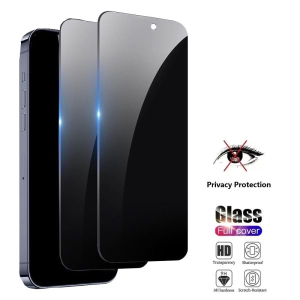 2 stk iPhone 13 Pro max Privacy Screen Protector Privacy screen protector Transparent iPhone 13 Pro Max