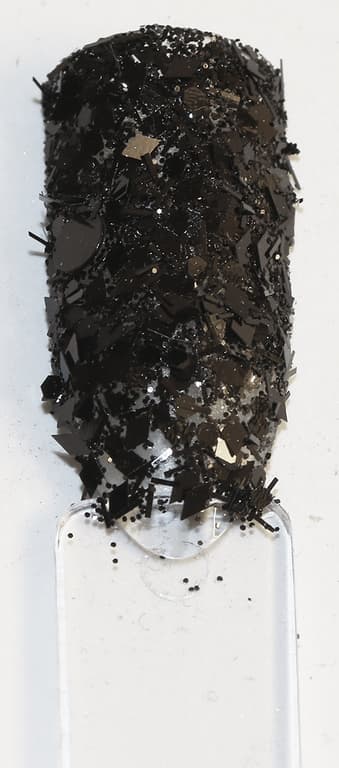 Negleglitter - Mix - Svart deilig - 8ml - Glitter Black