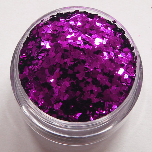 Nail Glitter - Firkantet - Lilla - 8ml - Glitter Purple