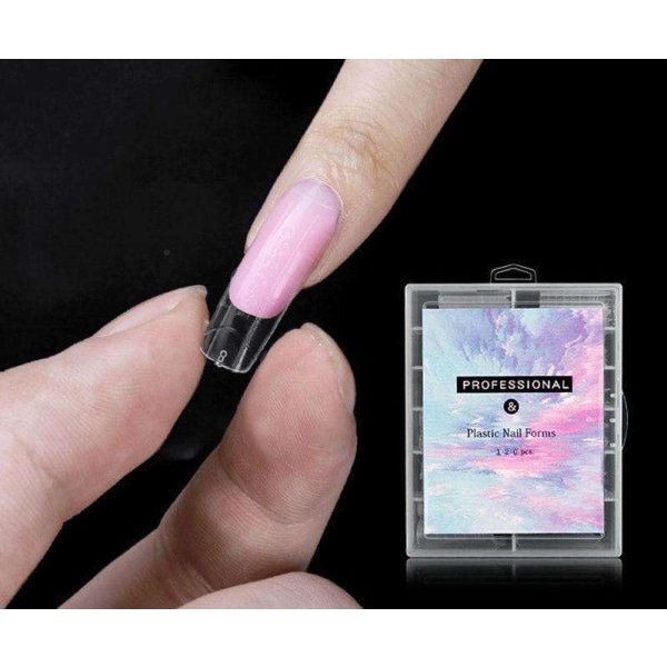 120st nagelform för polygel - Akrylnaglar - Nageltippar Transparent