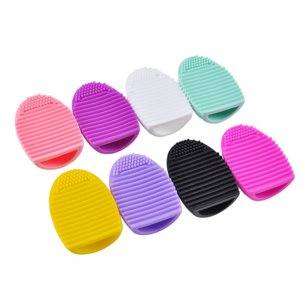 Brushegg, brushcleaner - renser makeup børster 6 farver Purple