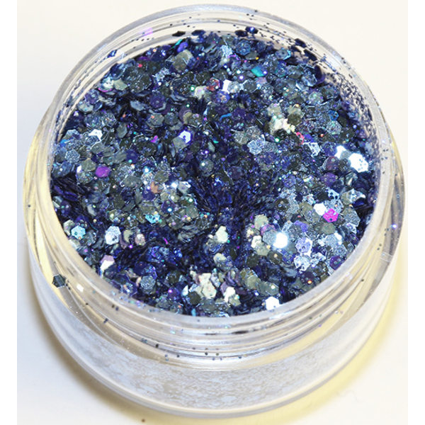 Nagelglitter - Mix - Deep blue - 8ml - Glitter Blå