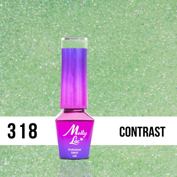 Mollylac - Gellack - Fantasyland - Nr318 - 5g UV-gel/LED Grön