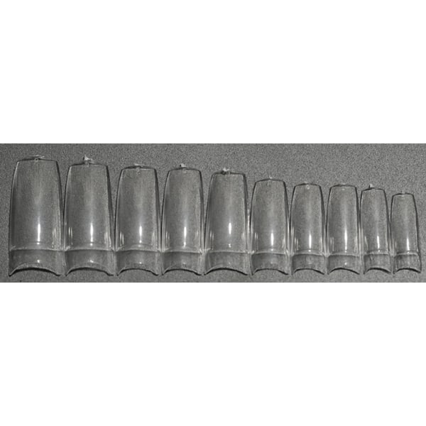 500st nageltippar tippar clear lösnaglar akryl nageltips Transparent