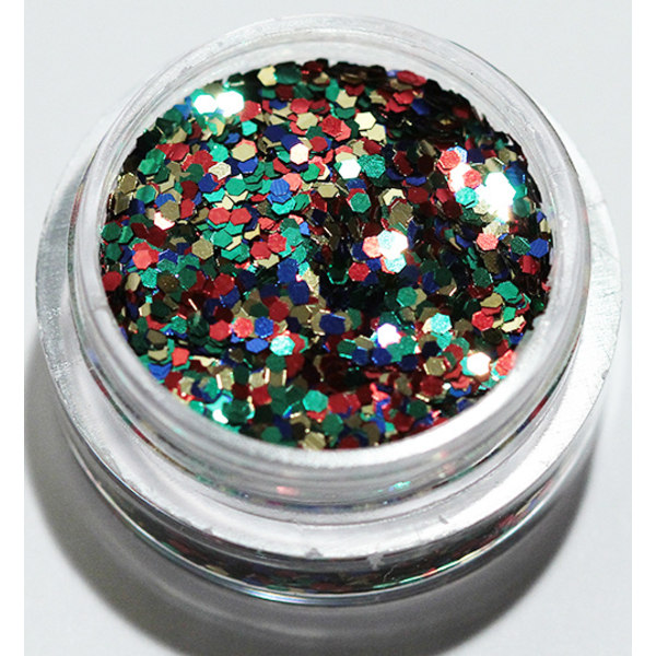 Kynsien glitter - Hexagon - Multicolor - 8ml - Glitter Multicolor