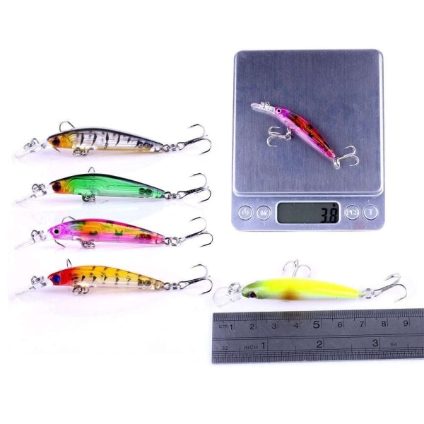 26 fiskelokker wobler, Minnow blandet, Spinnare Multicolor