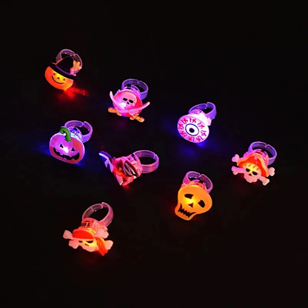 Halloween - lysande ringar - luminous ring - 5-pack - Cosplay MultiColor 5-pack