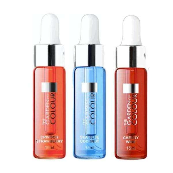 3-pak - Cuticle Oil - Jordbær, Kokosnød, Kirsebær - 15ml Multicolor