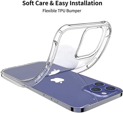2 kpl iPhone 12 / 12 Pro Silicone Iskunkestävä Shell erittäin iskunkestävä Transparent