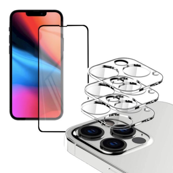 Iphone 13 [4-PACK] 2 X Linsebeskyttelse + 2 X hærdet glas Transparent Iphone 13