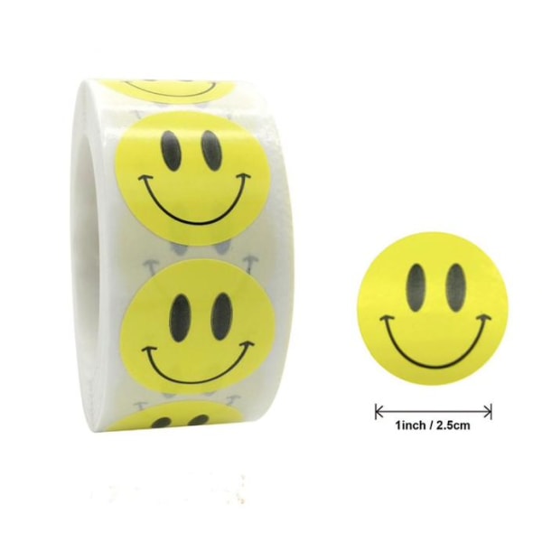 500 klistermærker klistermærker - Smiley Emoji Yellow