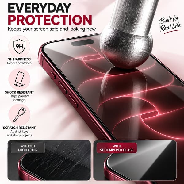 2 stk Herdet glass iPhone 13 / 13 PRO - Skjermbeskytter Transparent
