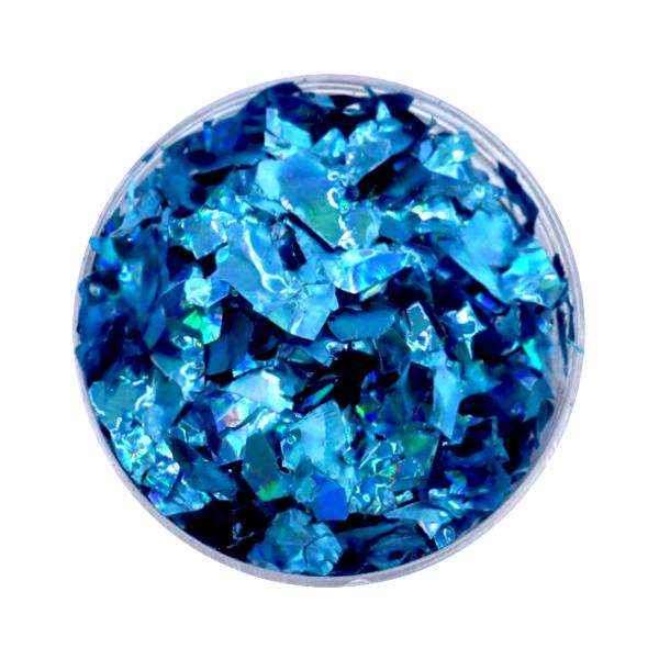 Nail Glitter - Flakes / Mylar - Blå - 8ml - Glitter Blue