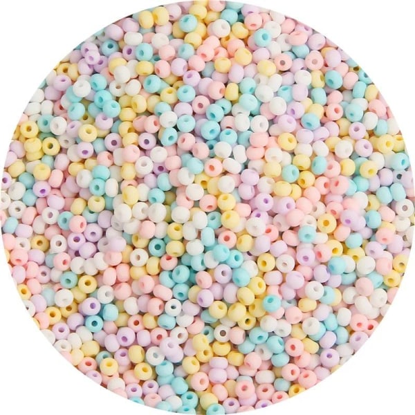 Frøperler - 2 mm - 4000 stk - Macarons Ice Cream MultiColor 4000st