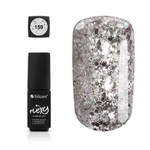 Gelelakk - Flexy - *159 4,5g UV gel/LED Silver