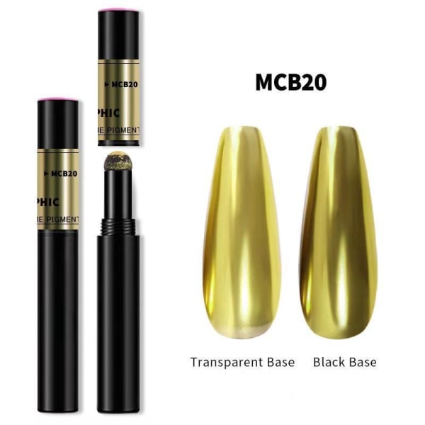 Mirror powder pen - Chrome pigment - 18 olika färger - MCB02