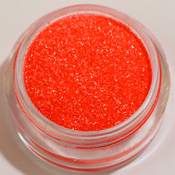 Negleglitter - Finkornet - Neonorange (mat) - 8ml - Glitter Orange