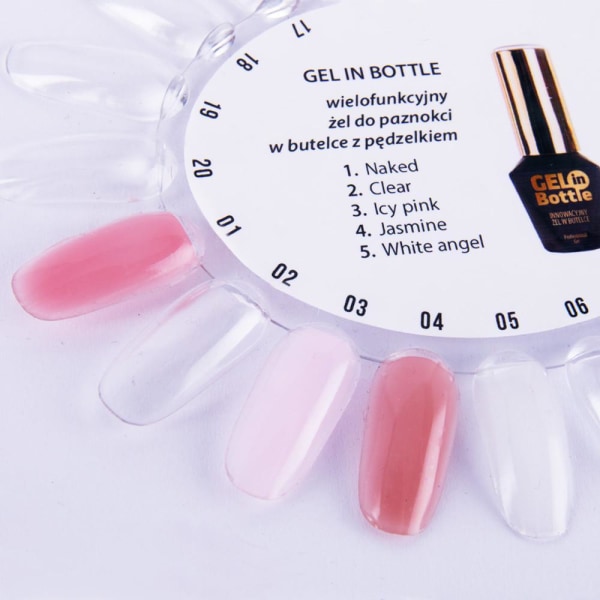 Mollylac - Gel i flaske - Icy Pink - 10g - UV gel / LED - Baslack Light pink