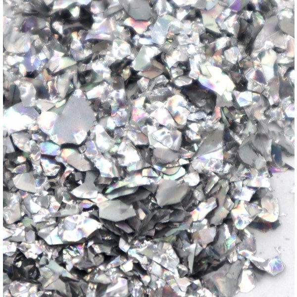 Kynsien glitter - Flakes / Mylar - Hopea - 8ml - Glitter Silver