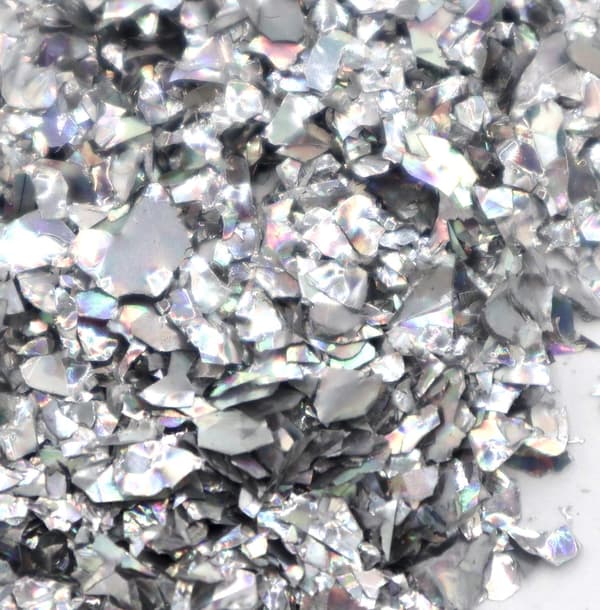 Negleglitter - Flakes / Mylar - Sølv - 8ml - Glitter Silver