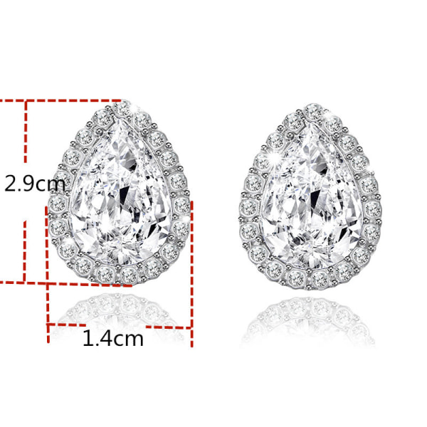 Eksklusive øredobber Sølv diamant glitter