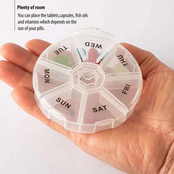 Smidig Dosett Weekly box - Annostelulaatikko Vitamiineille läpinäkyvä Transparent