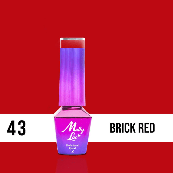 Mollylac - Gellack - Elite Woman - Nr43 - 5g UV-gel/LED Röd