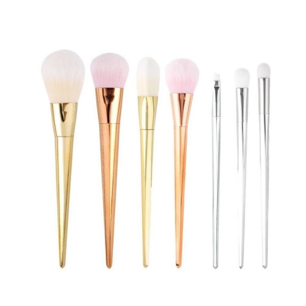 7 sminkekoster - Rosé sølvgull - Sminkekoster Multicolor